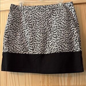 Michael Kors Black and White Mini Pencil Skirt